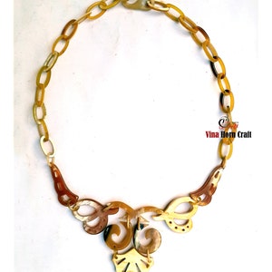 Natural Buffalo Horn Necklace chain necklace handmade in Vietnam image 2