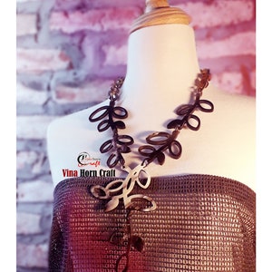 Natural Buffalo Horn Necklaces chain necklace handmade in Vietnam image 5