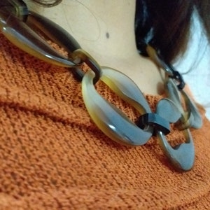 Natural Buffalo Horn Necklaces chain necklace handmade in Vietnam image 3