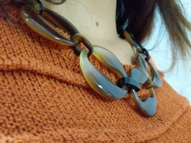 Natural Buffalo Horn Necklaces chain necklace handmade in Vietnam image 3