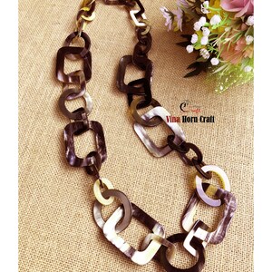 Natural Buffalo Horn Necklaces chain necklace handmade in Vietnam image 3