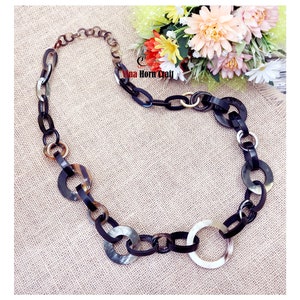 Natural Buffalo Horn Necklace chain necklace handmade in Vietnam image 3