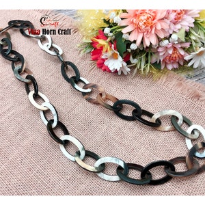 Natural Buffalo Horn Necklaces chain necklace handmade in Vietnam image 5