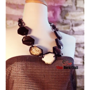 Natural Buffalo Horn Necklaces chain necklace handmade in Vietnam image 4