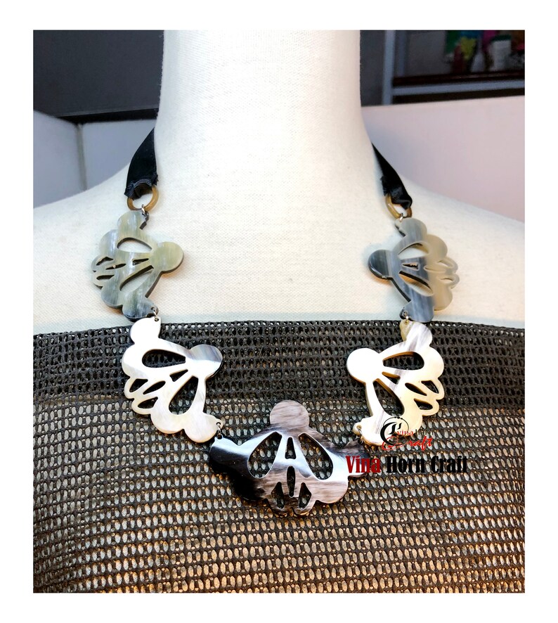 Natural Buffalo Horn Necklaces chain necklace handmade in Vietnam-VNH006 image 5