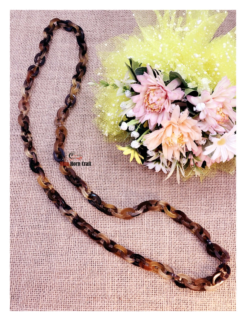 Natural Buffalo Horn Necklace chain necklace handmade in Vietnam image 4