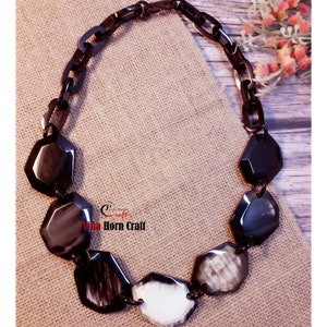 Natural Buffalo Horn Necklaces chain necklace handmade in Vietnam image 1