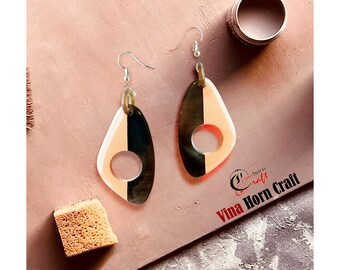 Horn earrings - horn lacque earrings