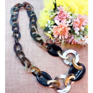 Natural Buffalo Horn Necklaces chain necklace handmade in Vietnam image 2