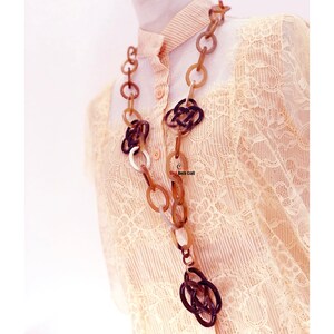 Natural Buffalo Horn Necklaces chain necklace handmade in Vietnam image 3