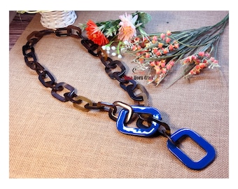 Horn jewelry - chain necklace lacquer handmade in Vietnam- buffalo horn jewelry