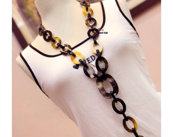 Natural Buffalo Horn Necklaces - chain necklace handmade in Vietnam