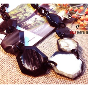 Natural Buffalo Horn Necklaces chain necklace handmade in Vietnam image 3