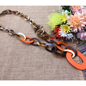 Horn jewelry chain necklace lacquer handmade in Vietnam buffalo horn jewelry image 9