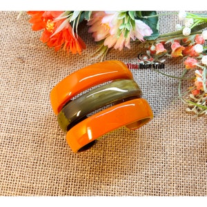 Horn bracelets lacquer horn jewelry Horn bracelets natural horn jewelry image 6