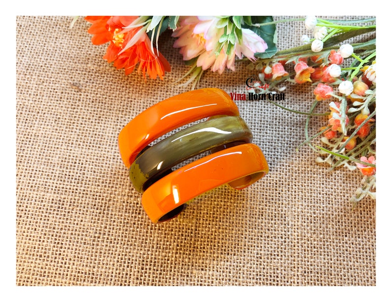 Horn bracelets lacquer horn jewelry Horn bracelets natural horn jewelry image 6