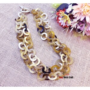 Natural Buffalo Horn Necklace chain necklace handmade in Vietnam image 3