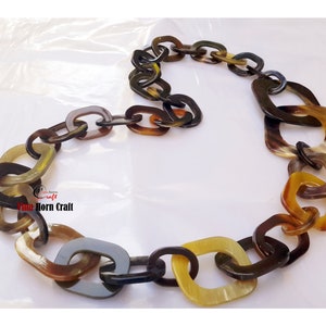 Natural Buffalo Horn Necklace chain necklace handmade in Vietnam image 4