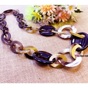 Natural Buffalo Horn Necklaces chain necklace handmade in Vietnam image 4