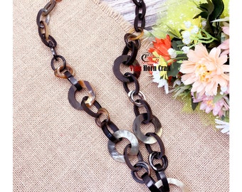 Natural Buffalo Horn Necklace - chain necklace handmade in Vietnam