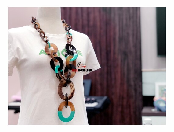 Hermes horn necklace, Fesyen Wanita, Aksesoris di Carousell