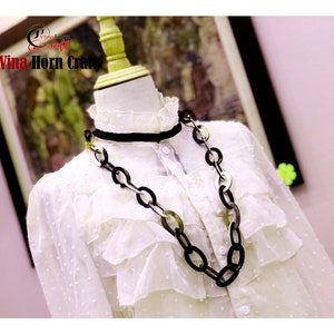 Natural Buffalo Horn Necklaces chain necklace handmade in Vietnam image 3