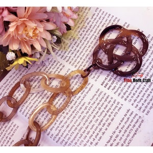 Natural Buffalo Horn Necklaces chain necklace handmade in Vietnam image 2