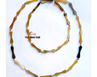 Natural Buffalo Horn Necklaces - chain necklace handmade in Vietnam - chain necklace handmade in Vietnam