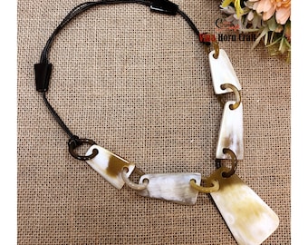 Natural Buffalo Horn Necklace  - chain necklace handmade in Vietnam