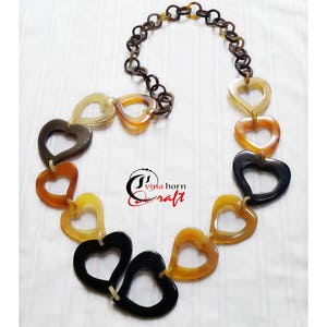 Natural Buffalo Horn Necklaces chain necklace handmade in Vietnam image 1