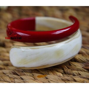 Horn bracelets lacquer horn jewelry Horn bracelets natural horn jewelry VNH017 image 2