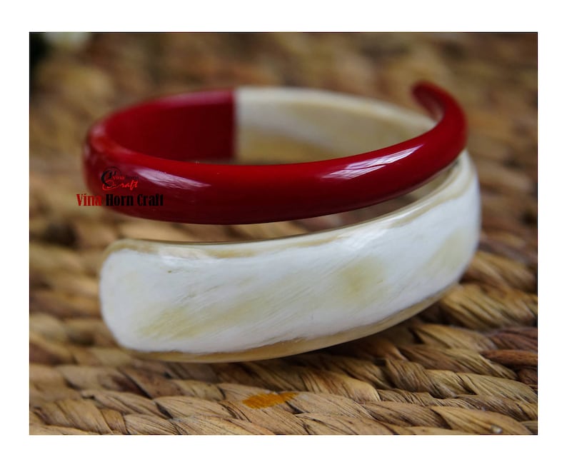 Horn bracelets lacquer horn jewelry Horn bracelets natural horn jewelry VNH017 image 2