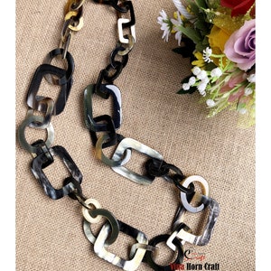 Natural Buffalo Horn Necklaces chain necklace handmade in Vietnam image 5