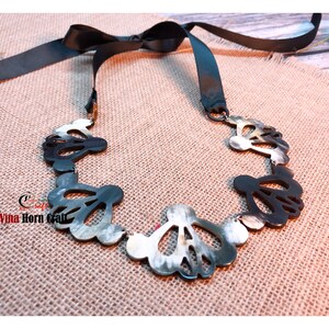 Natural Buffalo Horn Necklaces chain necklace handmade in Vietnam-VNH006 image 4