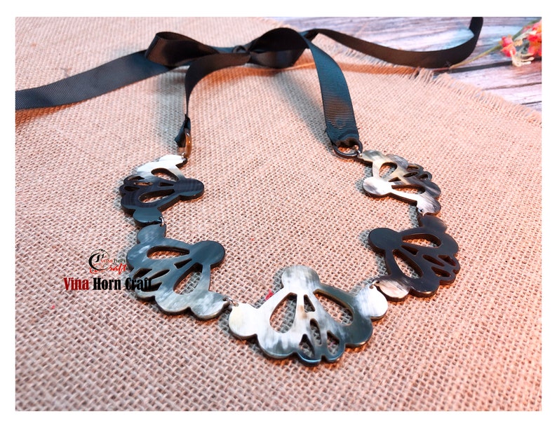 Natural Buffalo Horn Necklaces chain necklace handmade in Vietnam-VNH006 image 4