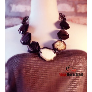 Natural Buffalo Horn Necklaces chain necklace handmade in Vietnam image 6