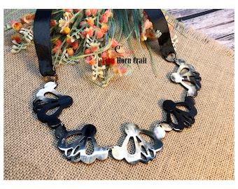 Natural Buffalo Horn Necklaces - chain necklace handmade in Vietnam-VNH006