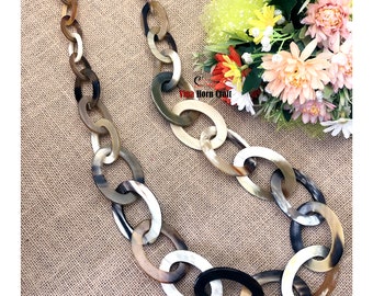 Natural Buffalo Horn Necklace - chain necklace handmade in Vietnam