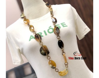 Natural Buffalo Horn Necklaces - chain necklace handmade in Vietnam