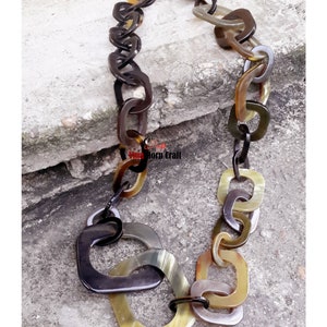 Natural Buffalo Horn Necklace chain necklace handmade in Vietnam image 2