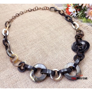 Natural Buffalo Horn Necklace chain necklace handmade in Vietnam image 2