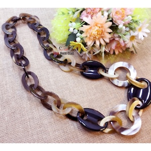 Natural Buffalo Horn Necklaces chain necklace handmade in Vietnam image 1