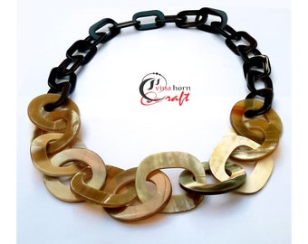 Natural Buffalo Horn Necklaces - chain necklace handmade in Vietnam