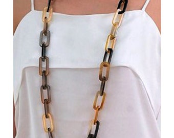 Natural Buffalo Horn Necklaces- chain necklace handmade in Vietnam