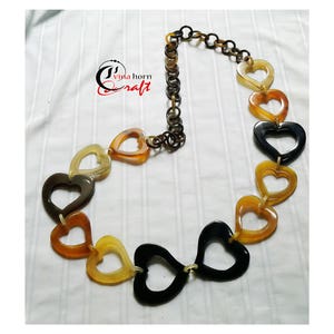 Natural Buffalo Horn Necklaces chain necklace handmade in Vietnam image 2