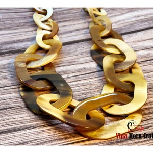 Natural Buffalo Horn Necklaces chain necklace handmade in Vietnam buffalo horn jewelry VNH020 image 7