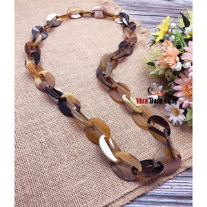 Natural Buffalo Horn Necklace chain necklace handmade in Vietnam buffalo horn jewelry VNH019 image 2