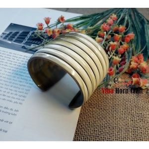 Horn bracelet Buffalo horn bracelet Horn bangle bracelet image 1