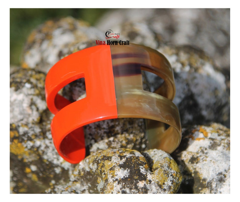 Horn bracelets lacquer horn jewelry Horn bracelets natural horn jewelry image 9