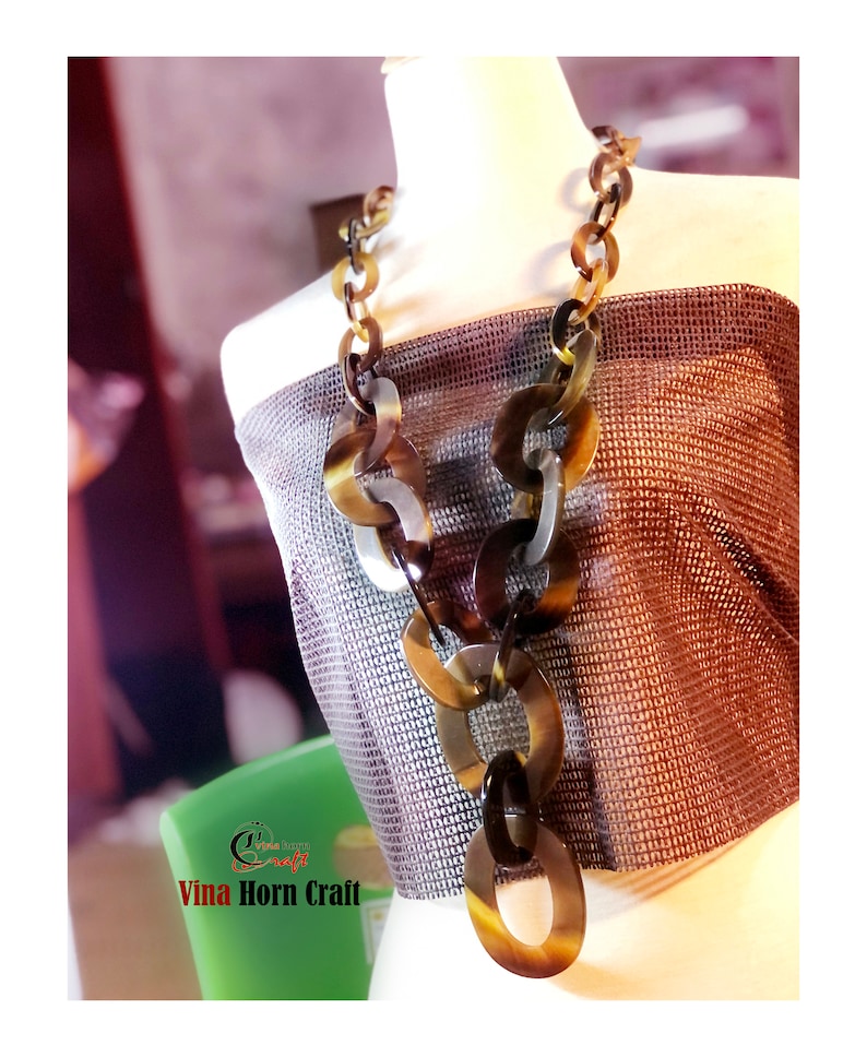 Horn Jewelry Chain Necklace Handmade in Vietnam Etsy